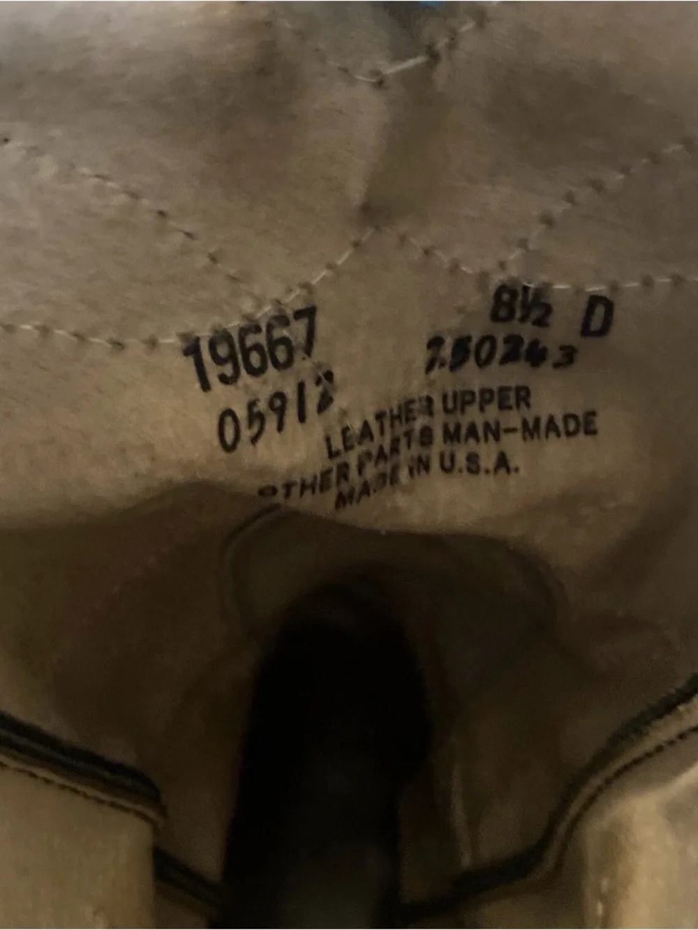 Mens Cowboy Leather Boots size 9.5 D